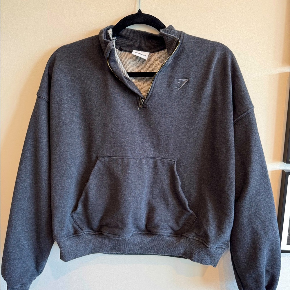 Gymshark Grey Quarter-Zip Sweater